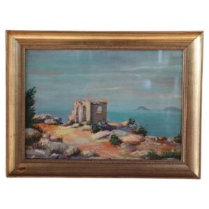 Oil painting on panel signed 20th century