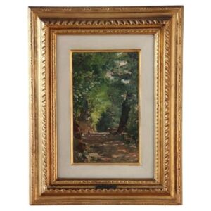 19th century oil painting on wood signed Leto
