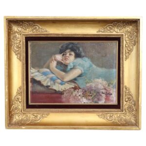 Dipinto olio su tavola firmato A.Villa